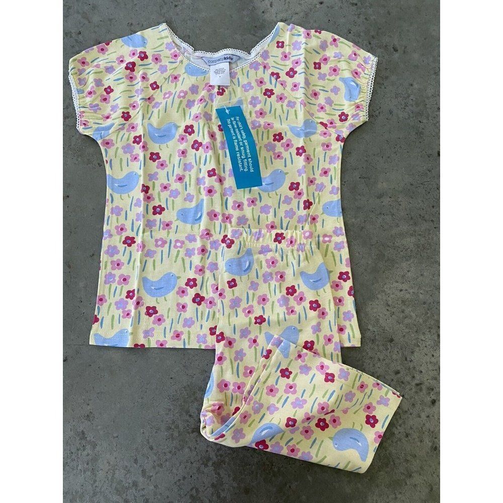 Company Kids Outfit Girls Childrens Pant Set Yellow Bird Medium